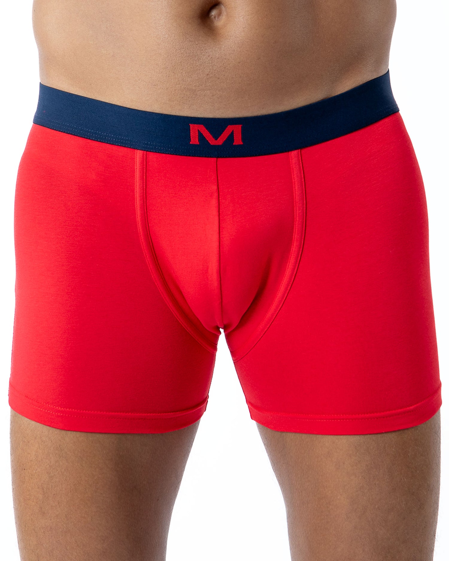 Lot de 3 Boxers en Coton organique Stretch BLEU/ROUGE/IMPRIME H294.3