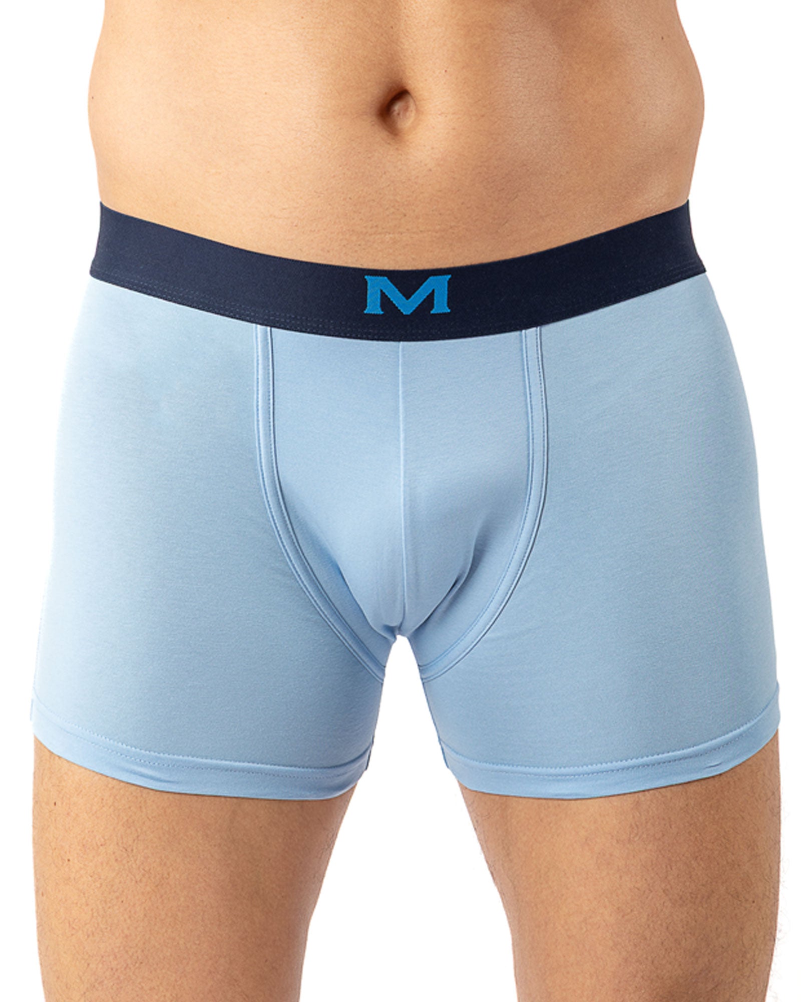 Lot de 3 Shortys en Coton BIO Stretch MARINE/CIEL/IMPRIME I202.3