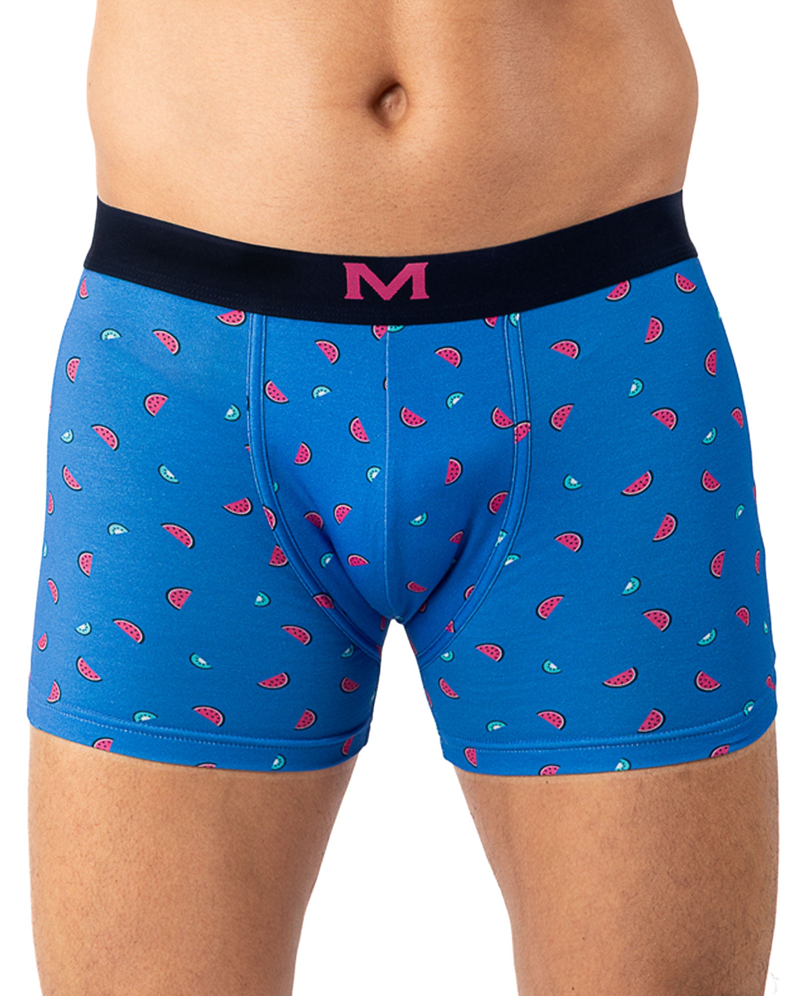 Lot de 3 Shortys en Coton BIO Stretch MARINE/CIEL/IMPRIME I202.3