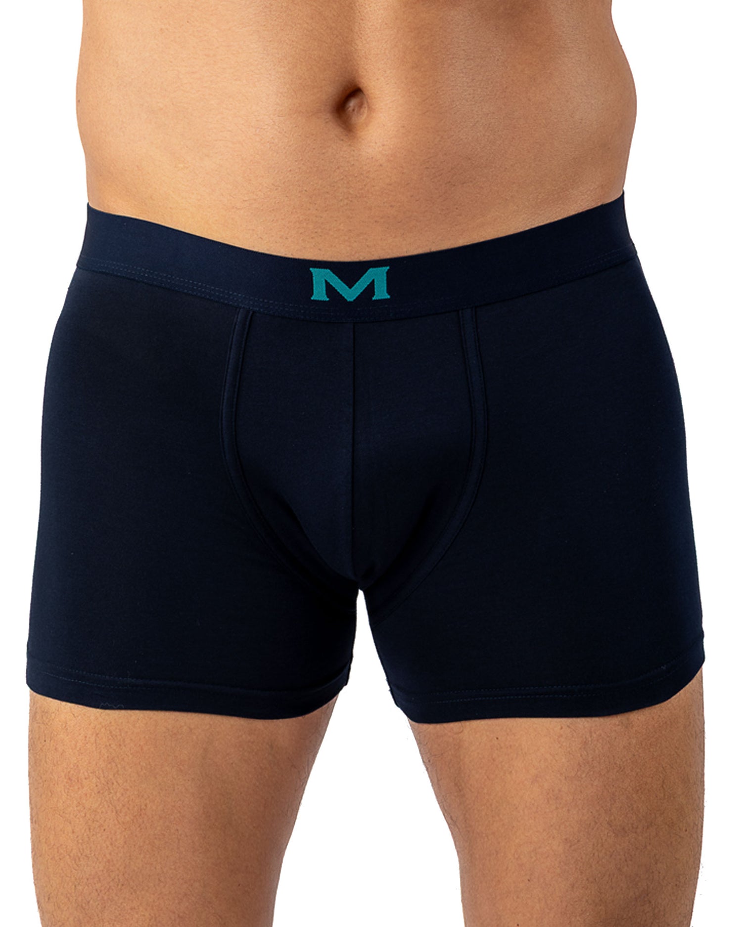 Pack de 3 Shortys en Coton BIO Stretch MARINE/CANARD/IMPRIME I203.3