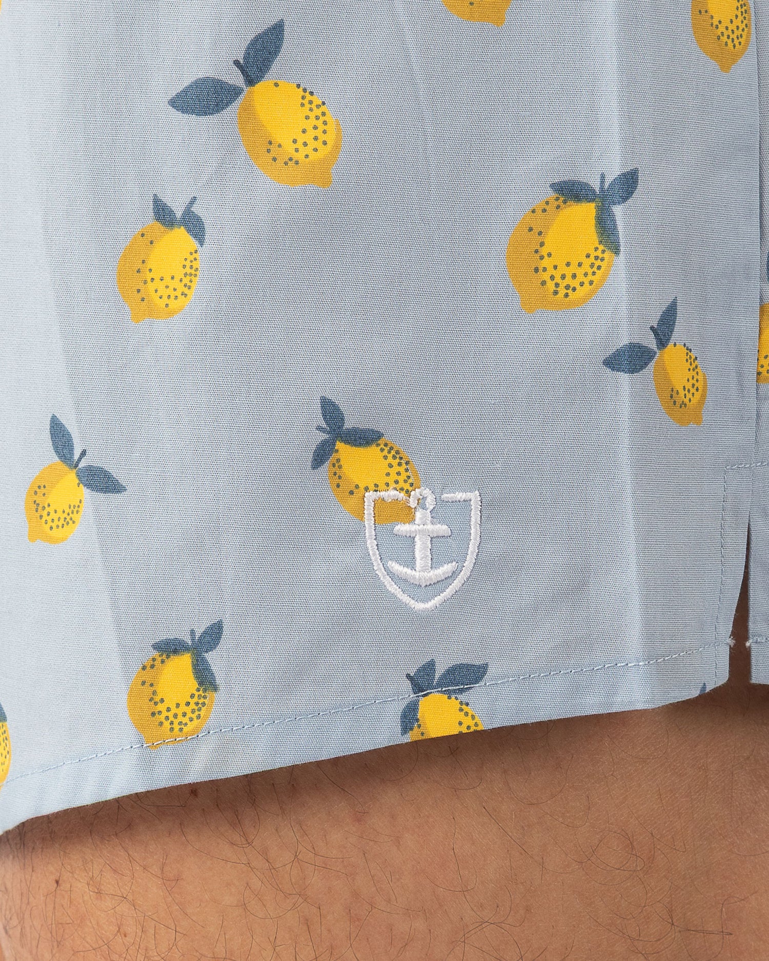 Lot de 2 caleçons en popeline de pur coton peigné imprimé et à rayures I323.2