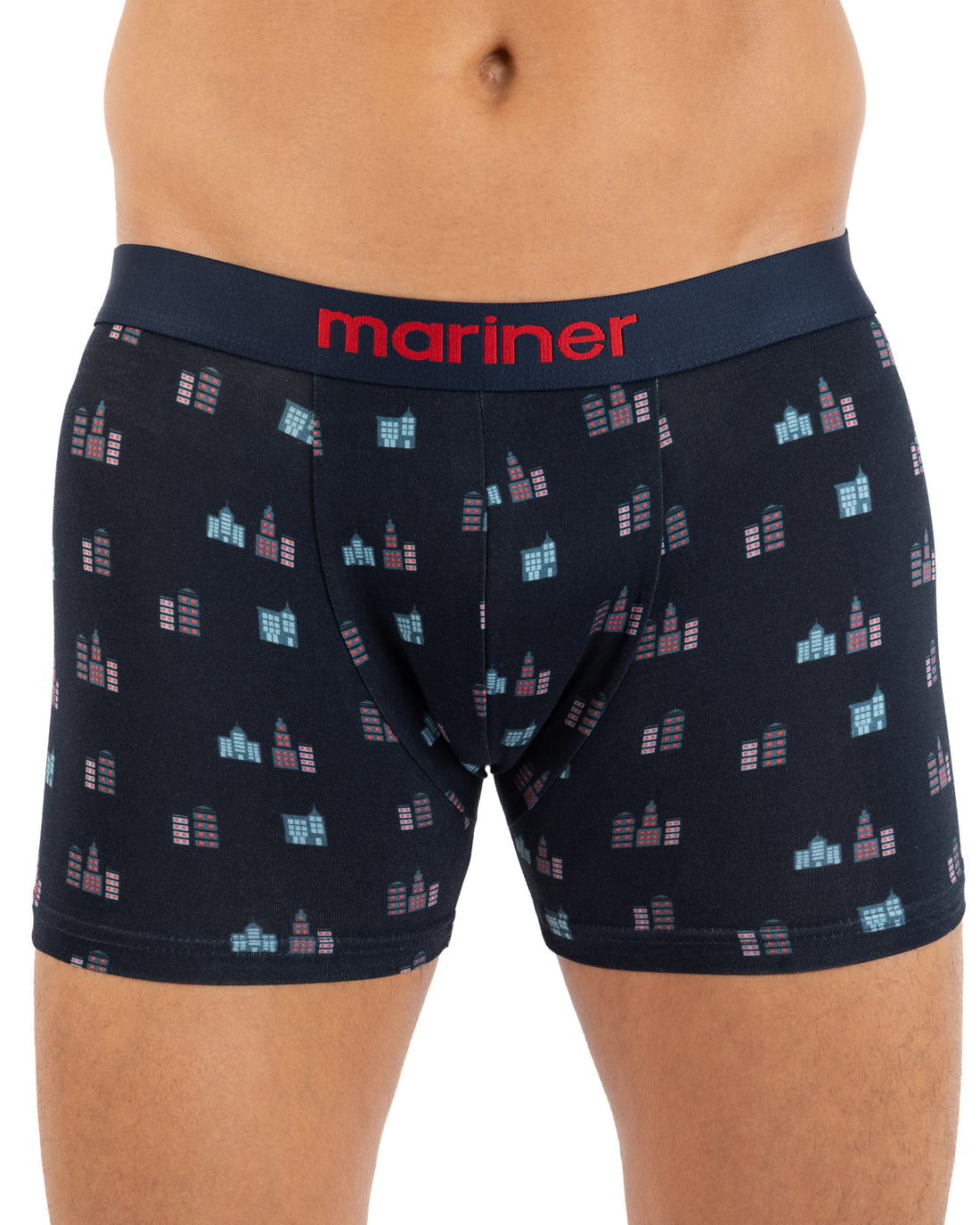 packs de 3 Boxers en Coton BIO Stretch mer-anthracite-marine imprimé J210.3