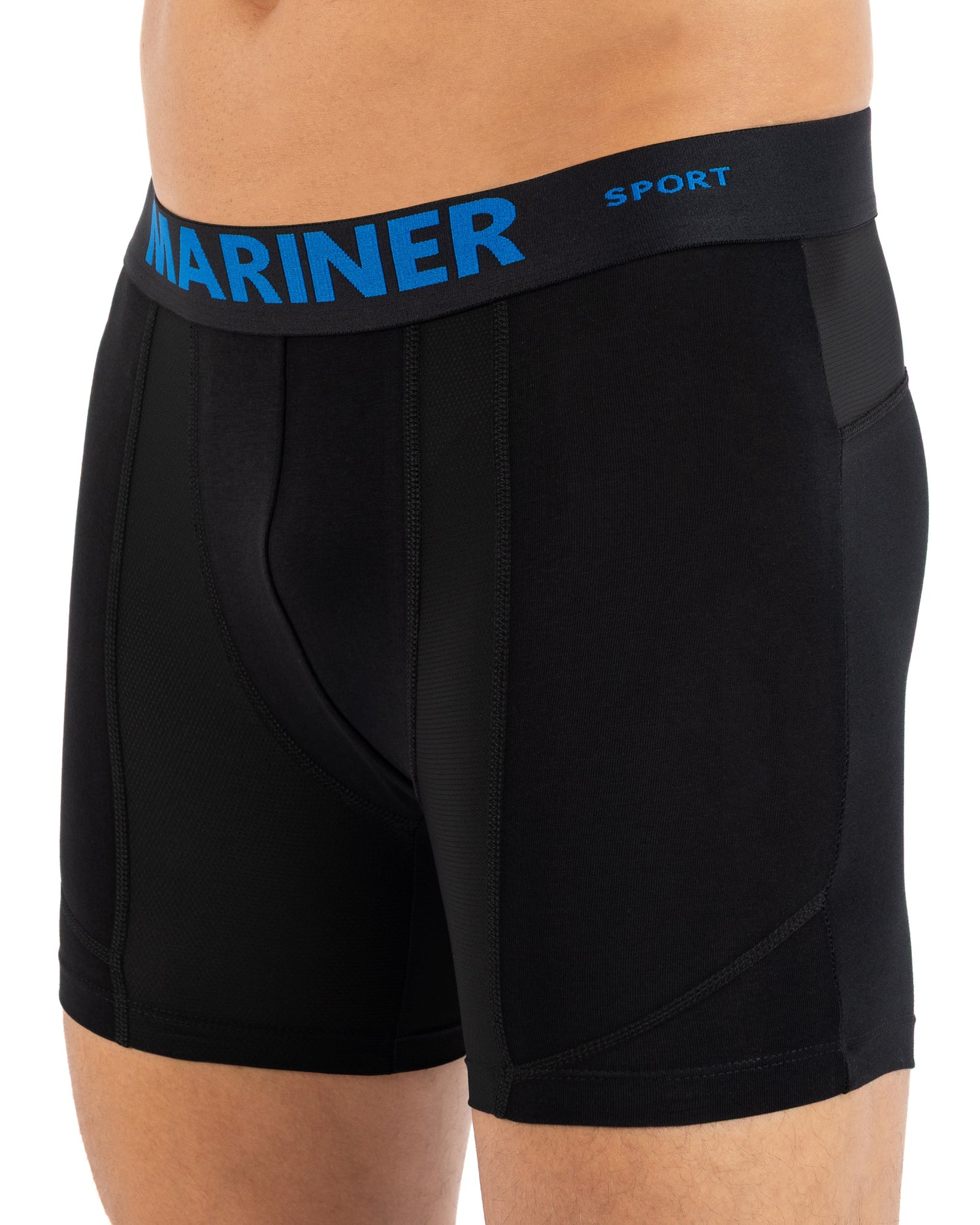 Open Lange Shorts Katoen Stretch ZWART