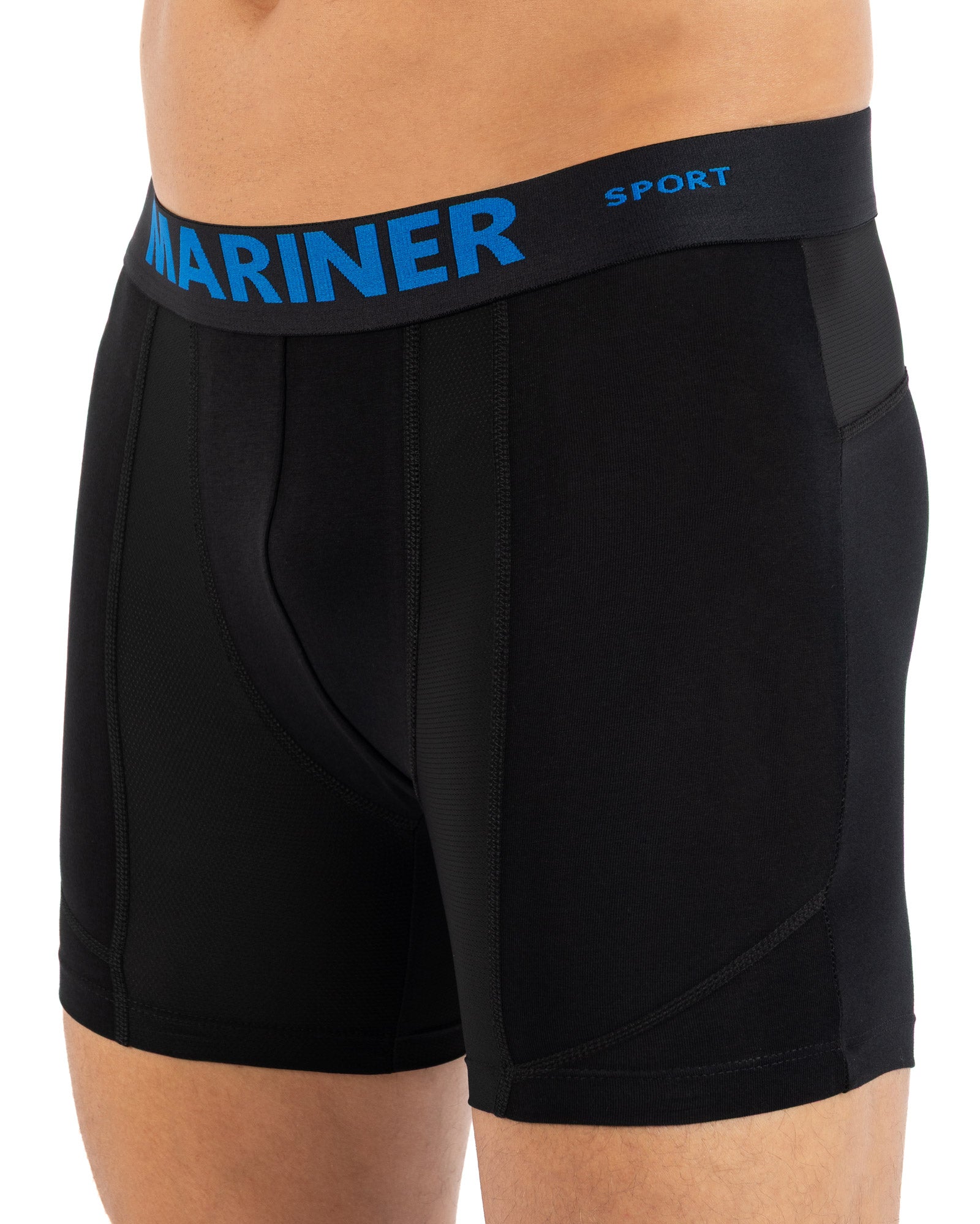 Open Lange Shorts Katoen Stretch ZWART
