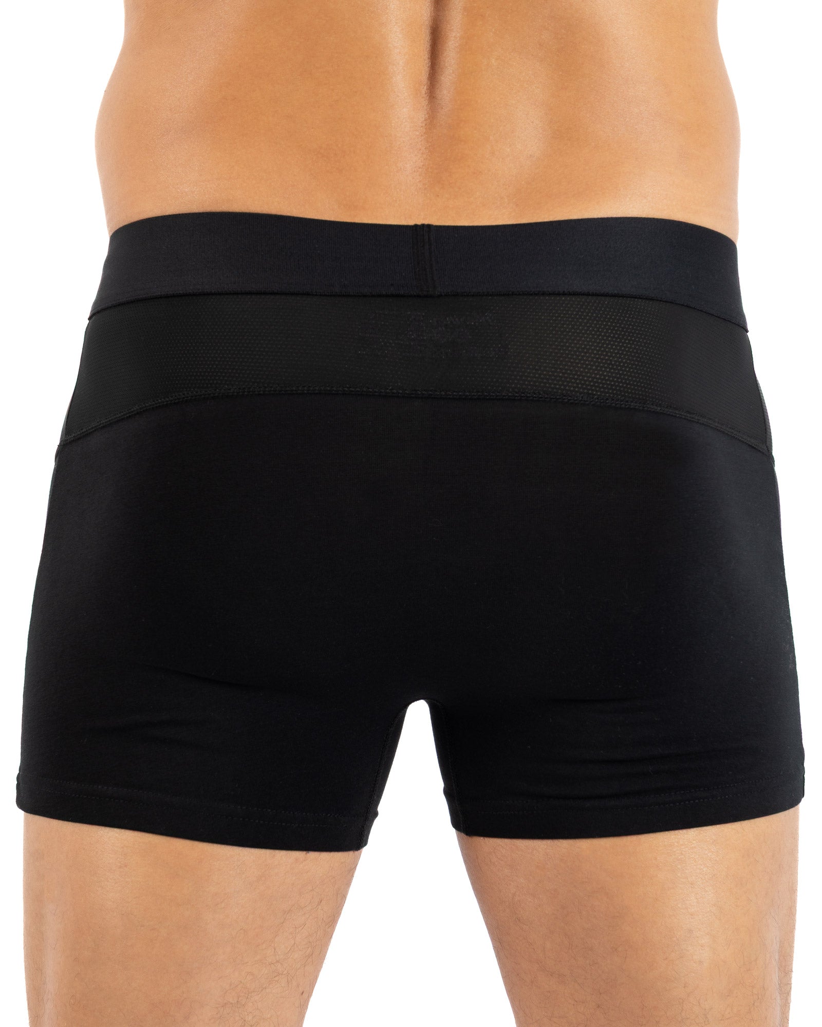 Open Lange Shorts Katoen Stretch ZWART