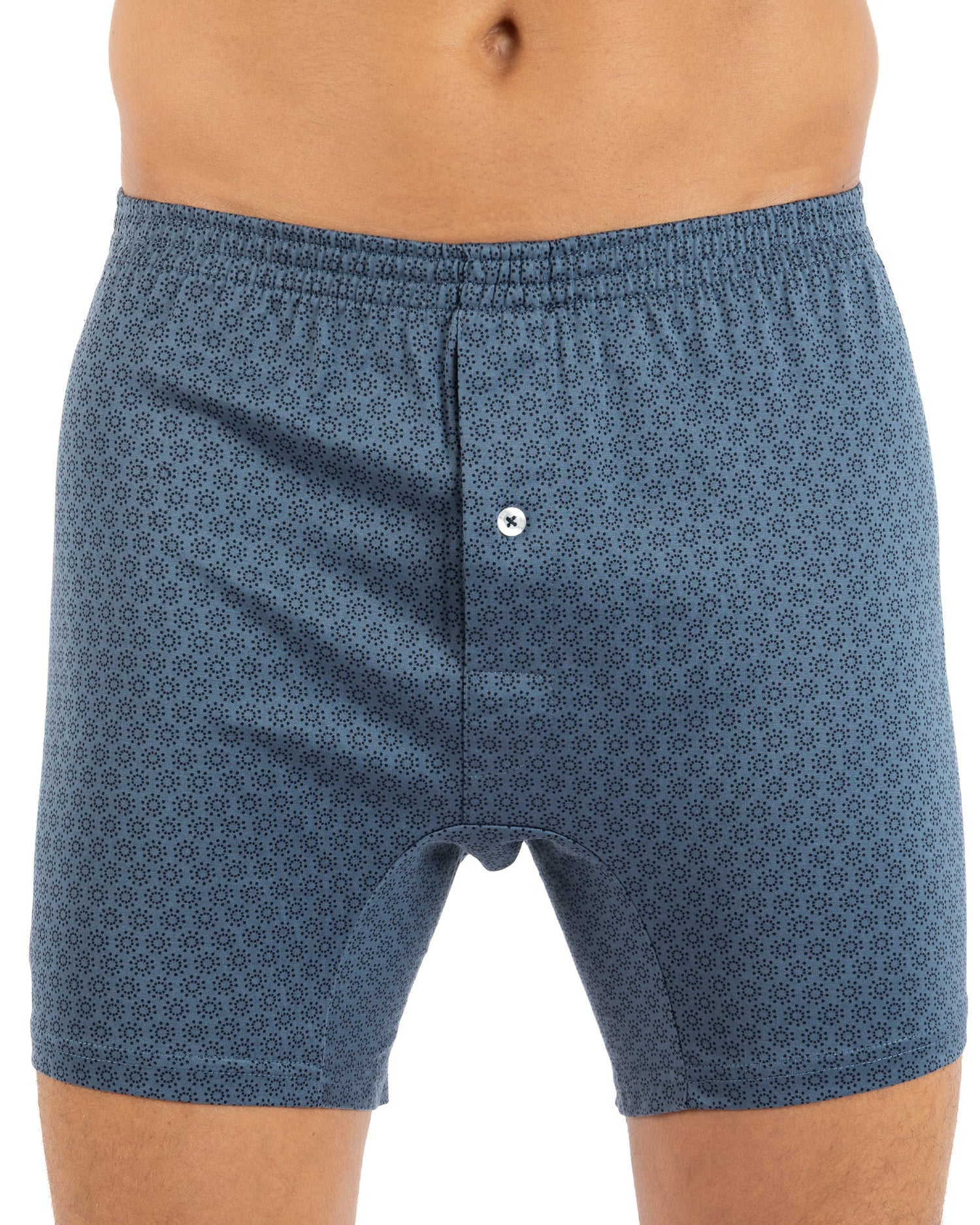 Caleçon flottant en Jersey de Coton Mercerisé Imprimé GRIS J380