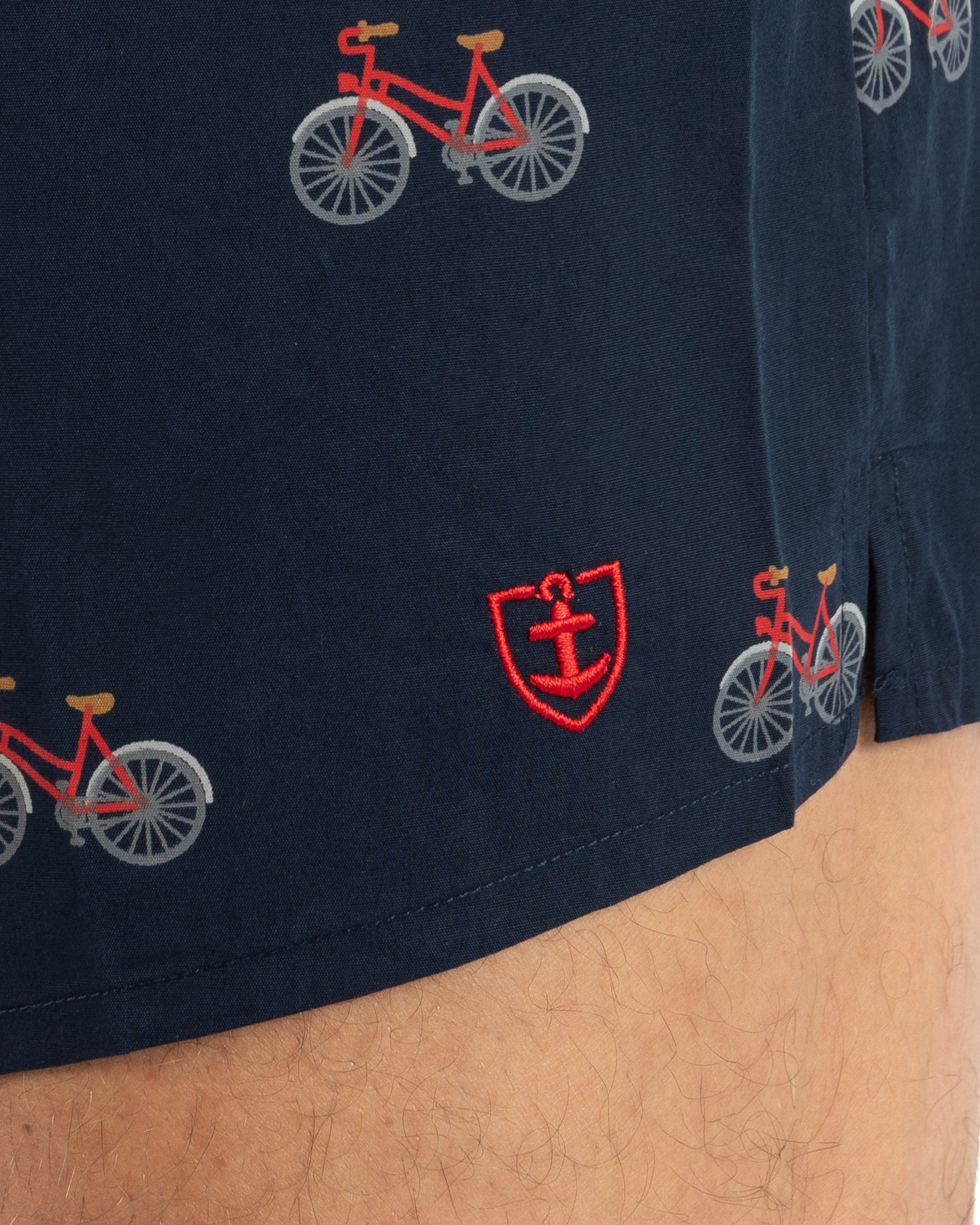 Set of 2 printed and striped poplin boxer shorts in pure combed cotton I323.2