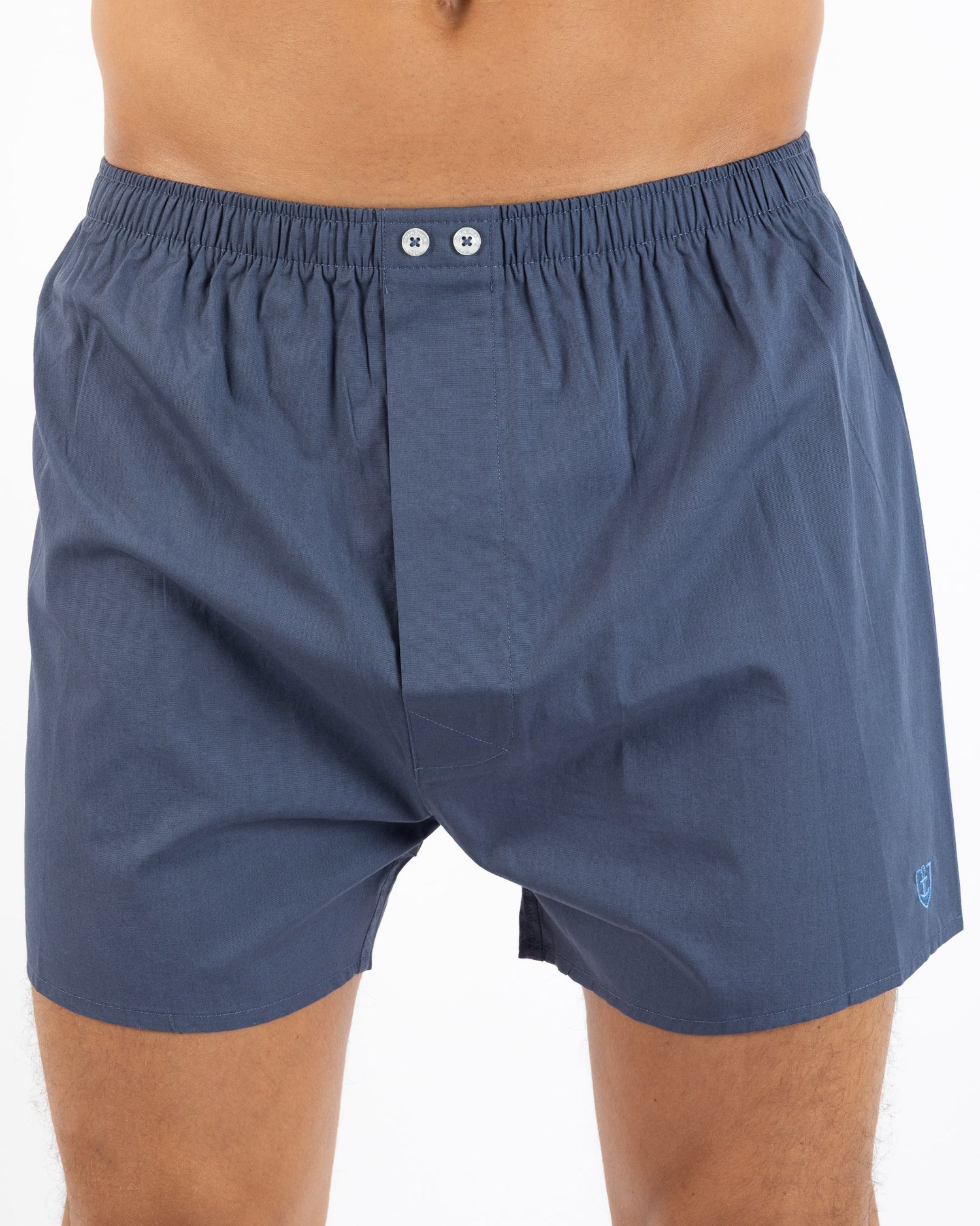 Set van 2 bedrukte en gestreepte popeline boxershorts van zuiver gekamd katoen I323.2