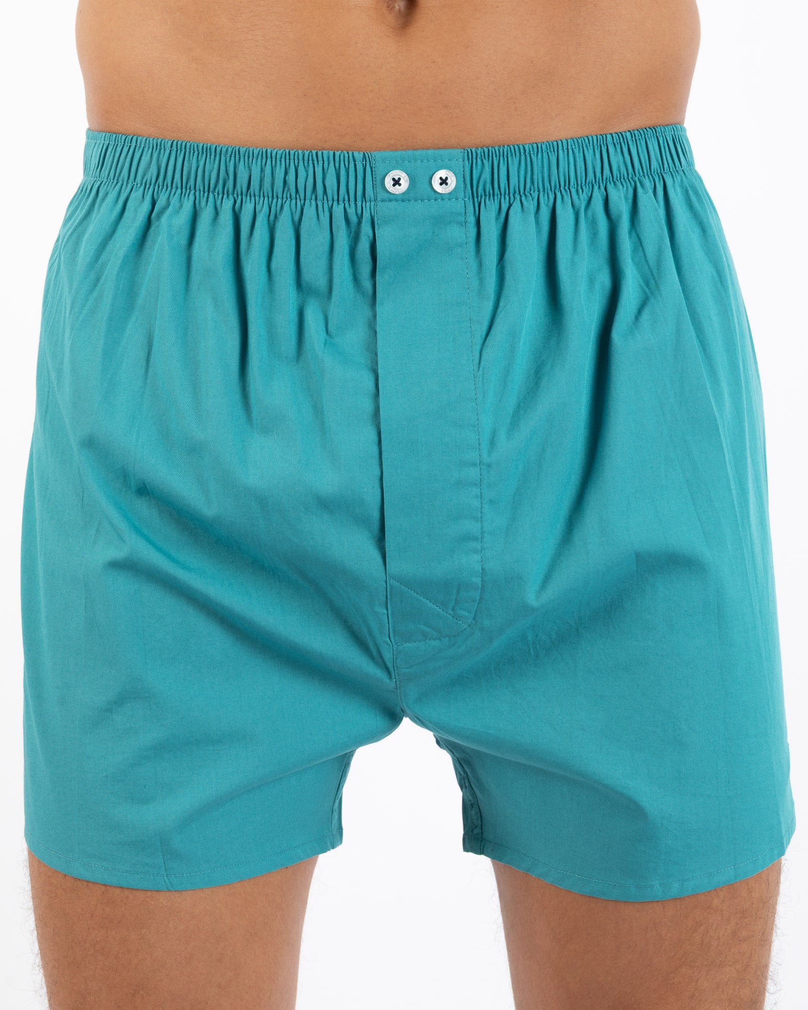 Set van 2 bedrukte en gestreepte popeline boxershorts van zuiver gekamd katoen I323.2