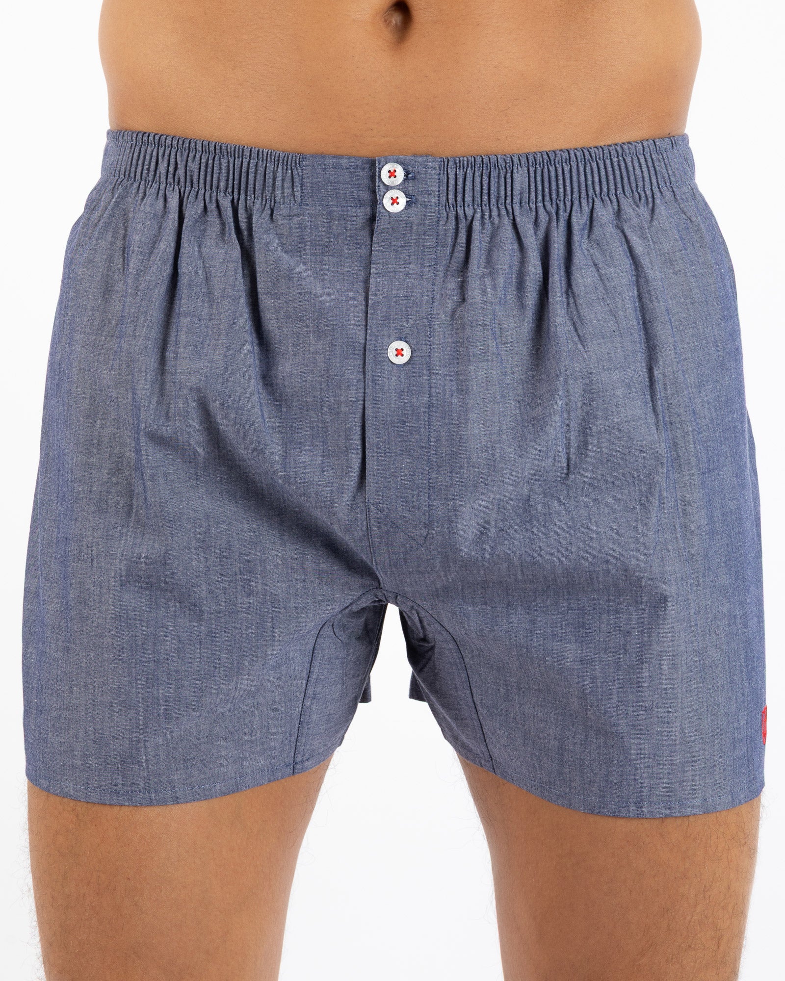 Set van 2 bedrukte en gestreepte popeline boxershorts van zuiver gekamd katoen I323.2