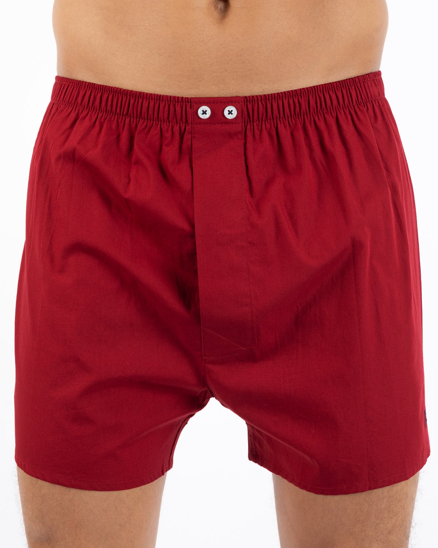 Set van 2 bedrukte en gestreepte popeline boxershorts van zuiver gekamd katoen I323.2