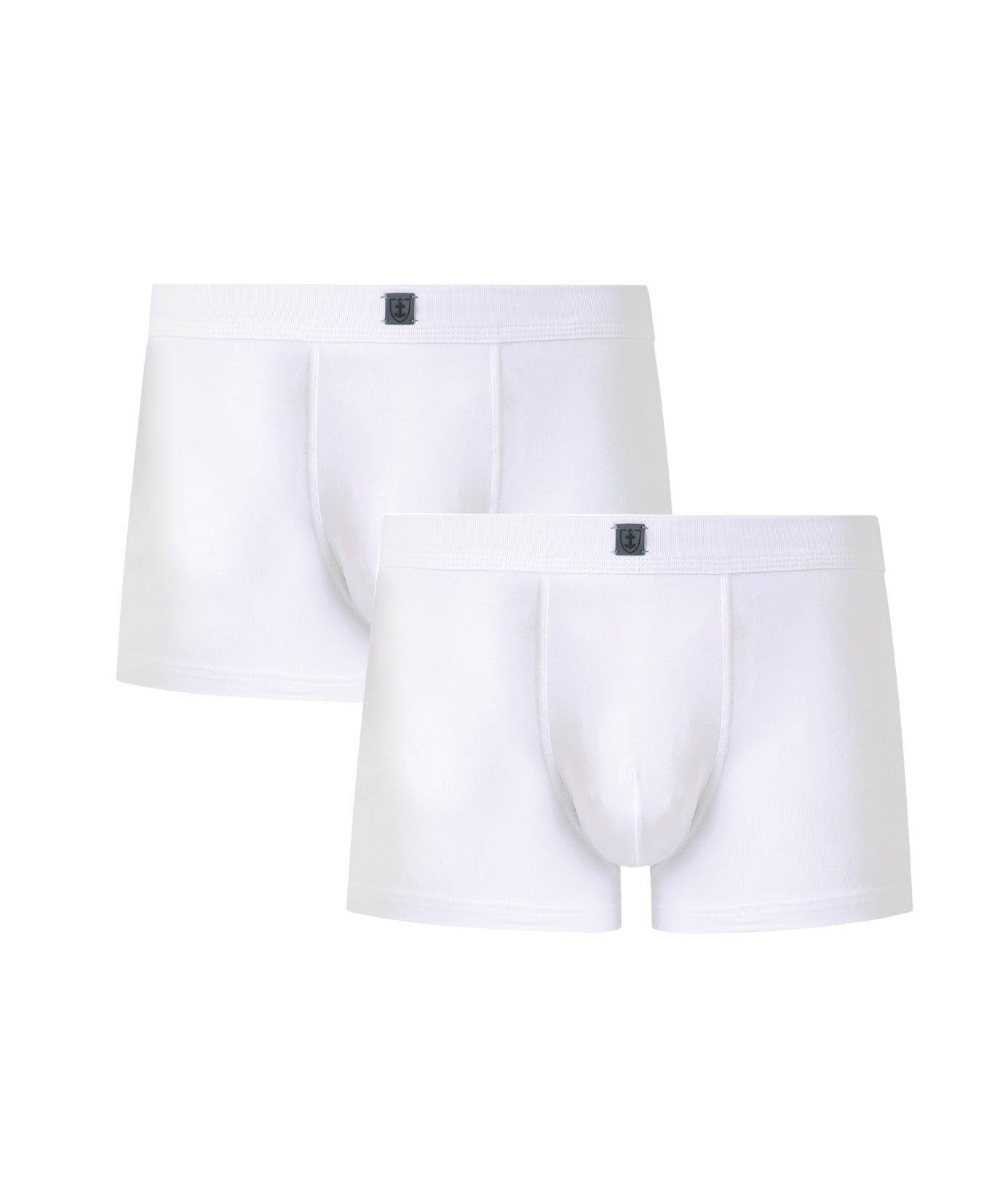 lot de 2 Shorty ceinture tricotée en coton stretch blanc 2101.2