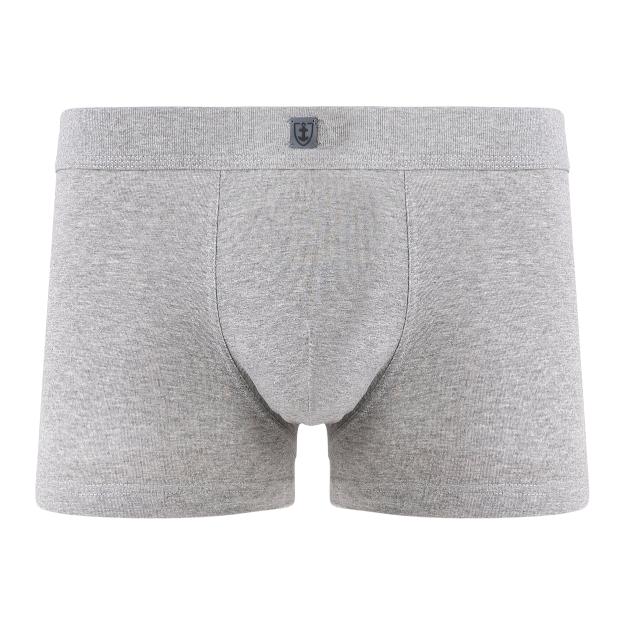 Shorty ceinture tricotée Coton Stretch GRIS CHINE