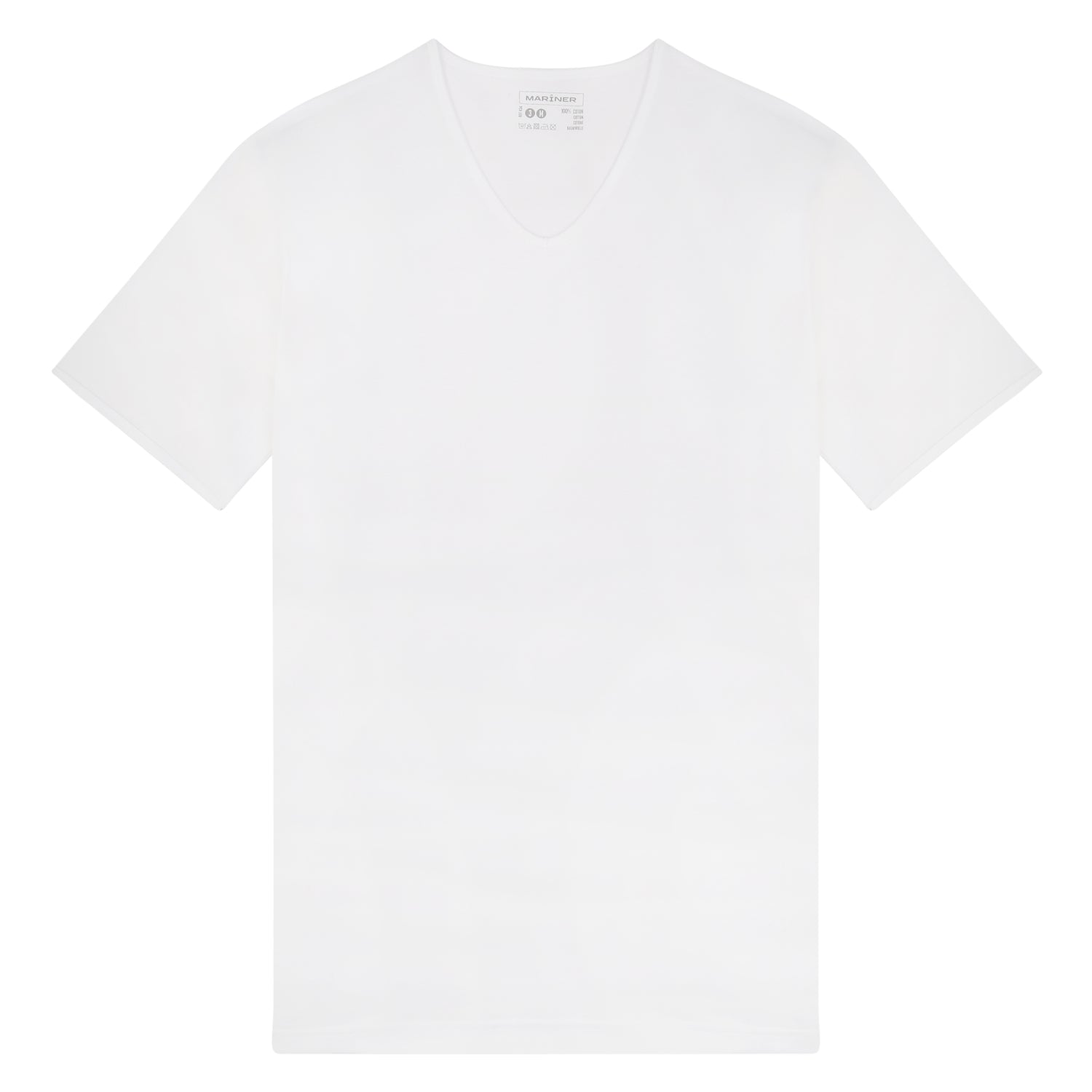 Louis Mercerized Cotton V-neck T-shirt WHITE