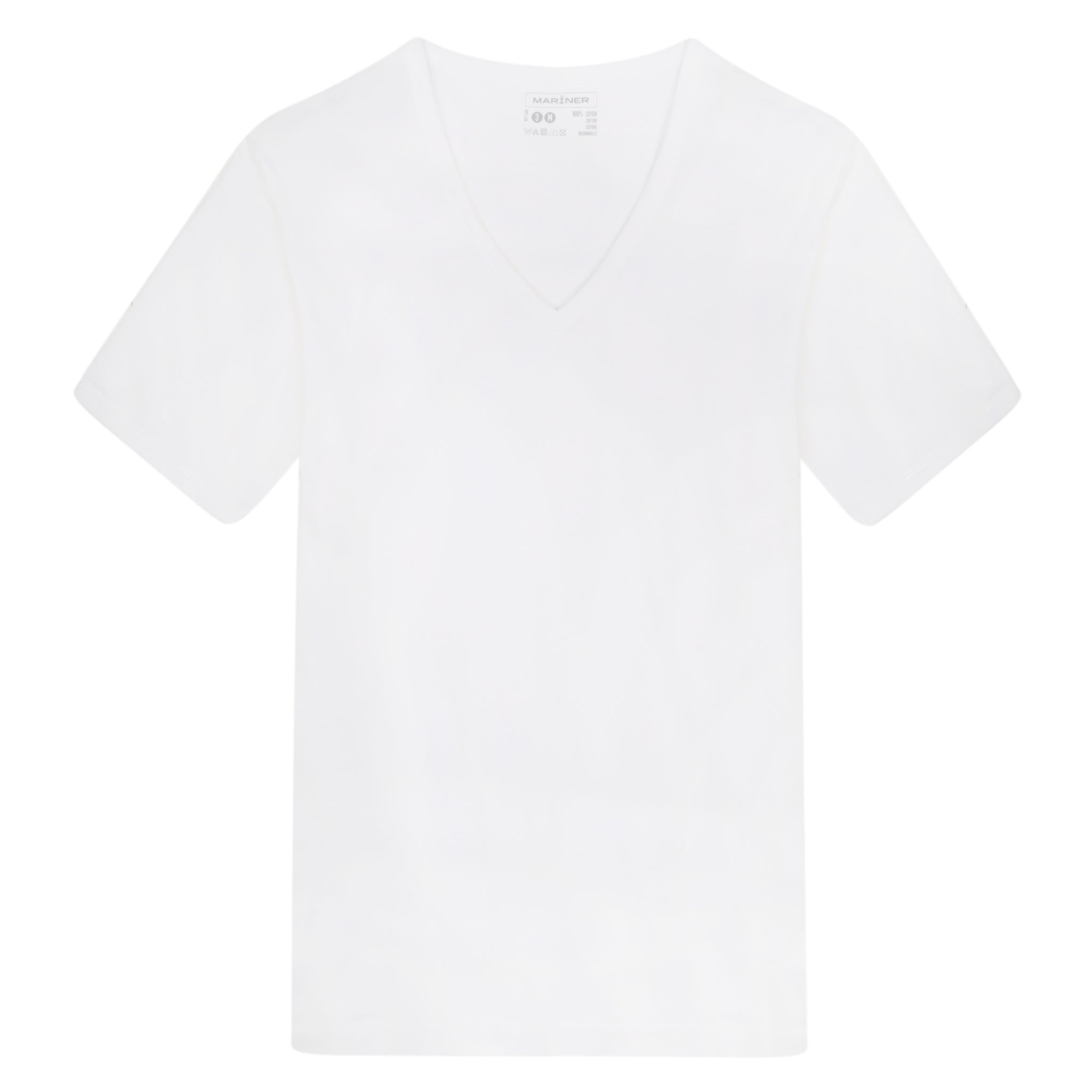 V-hals T-Shirt in Fijn Katoen EDOUARD Wit
