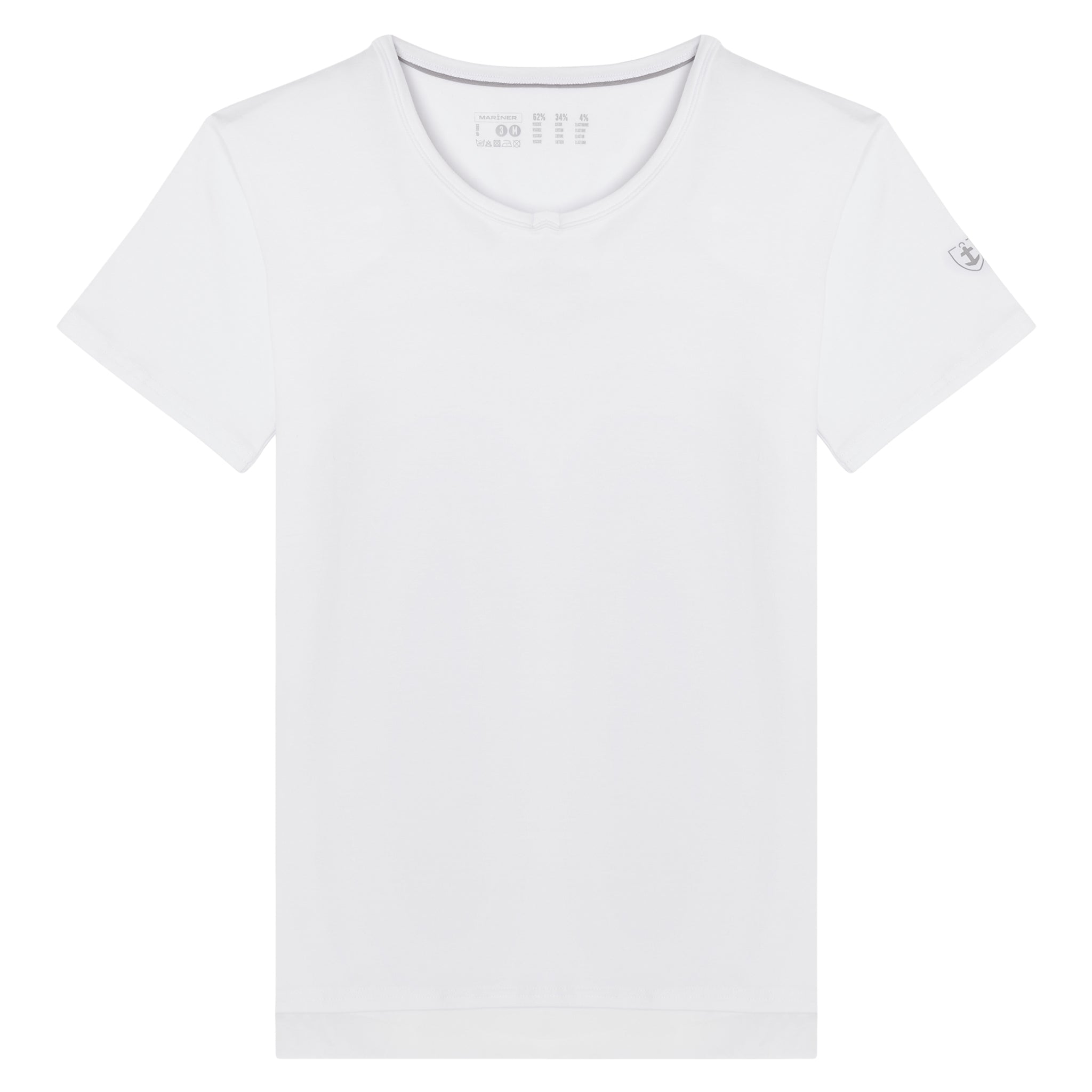 T shirt col V Fibre de Bambou BLANC Mariner underwear