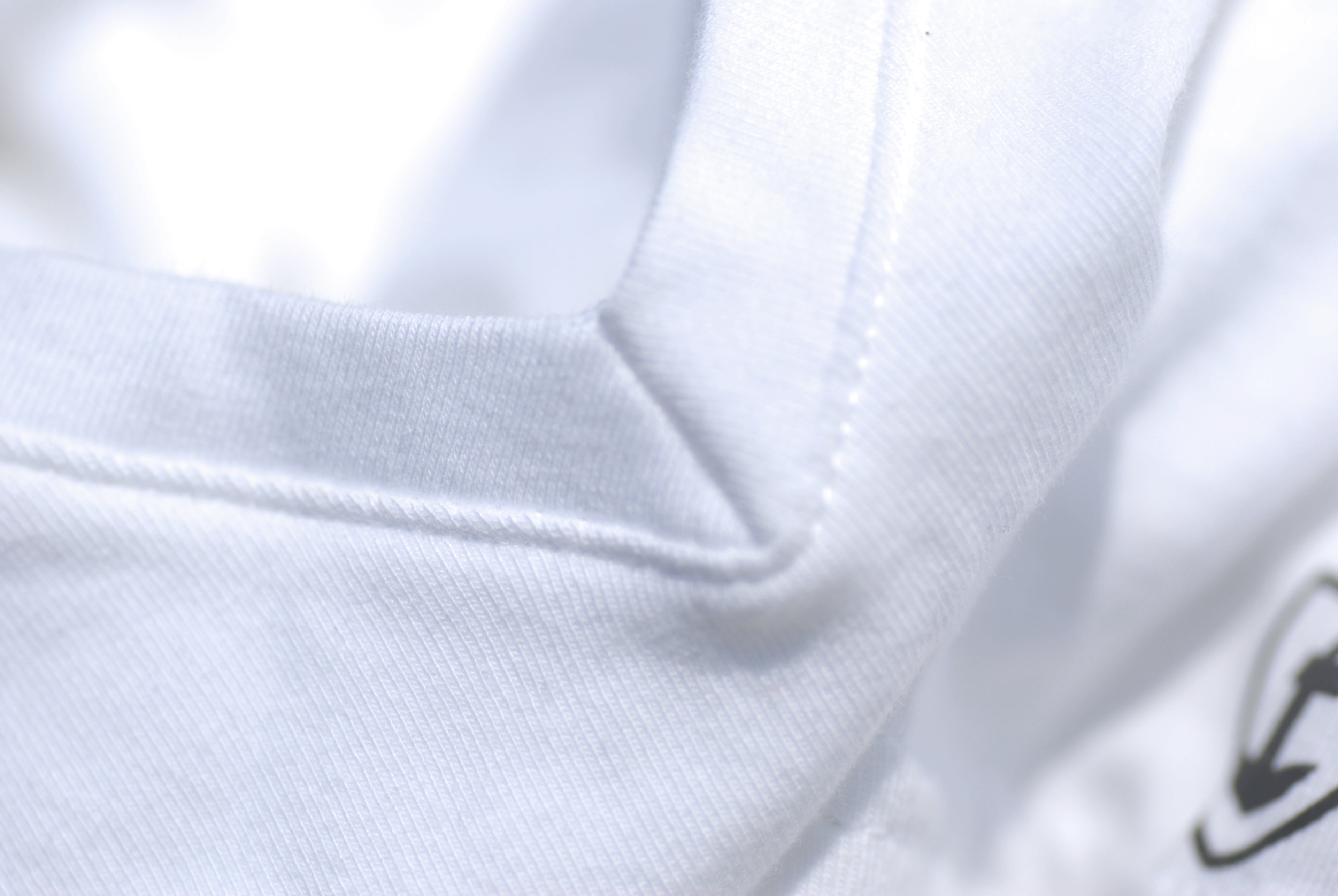 T-shirt col V Coton Stretch Blanc