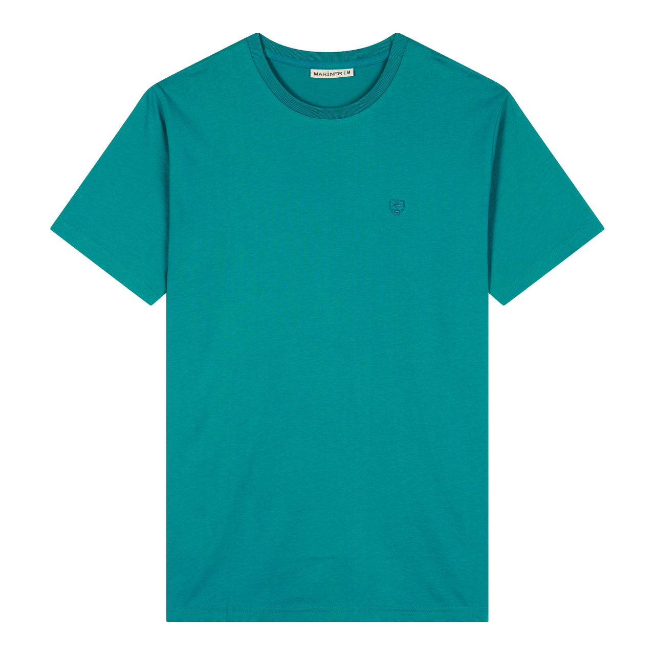 T-shirt en Jersey de Pur Coton Peigné VERT Emeraude