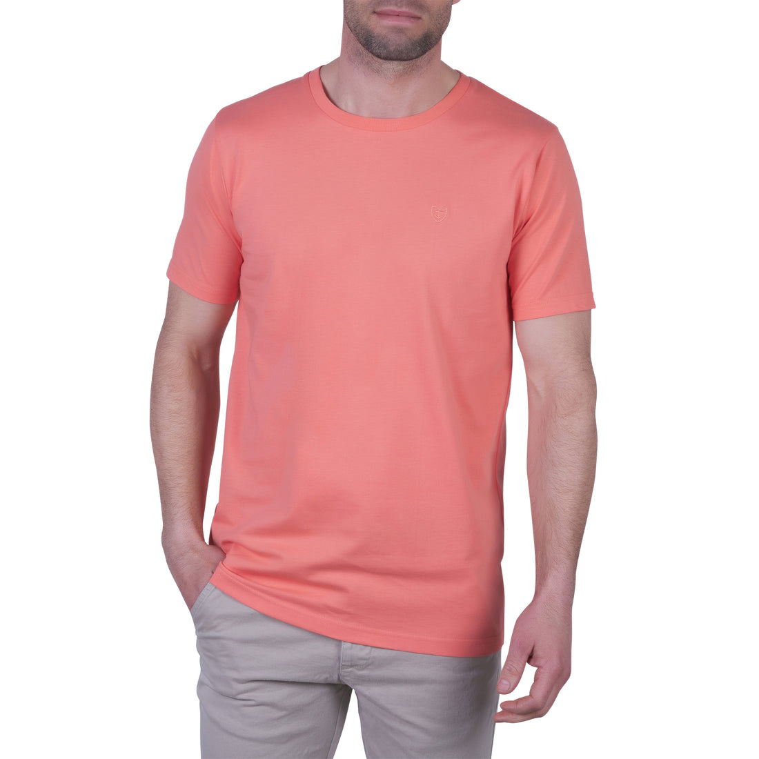 T-shirt en Jersey de Pur Coton Peigné CORAIL