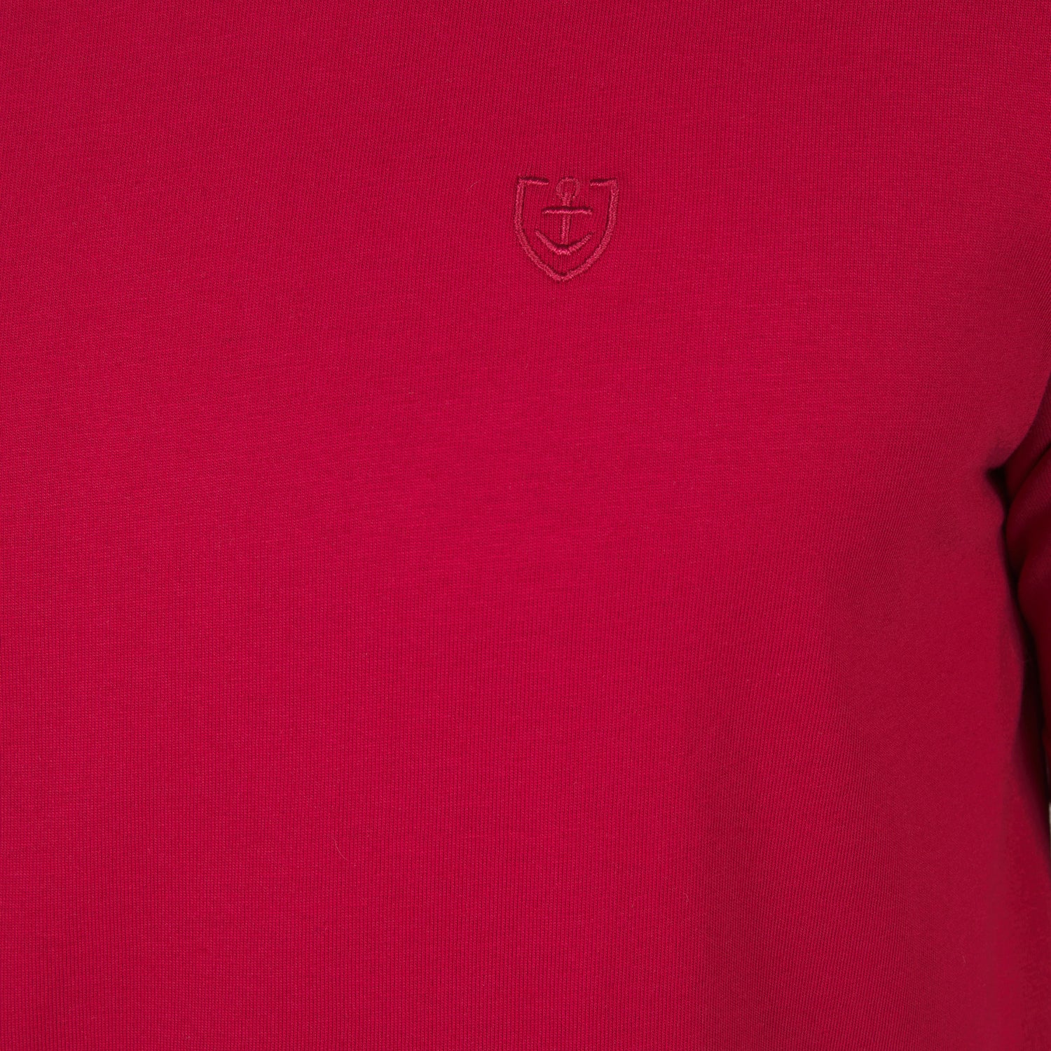 T-shirt en Jersey de Pur Coton Peigné ROUGE