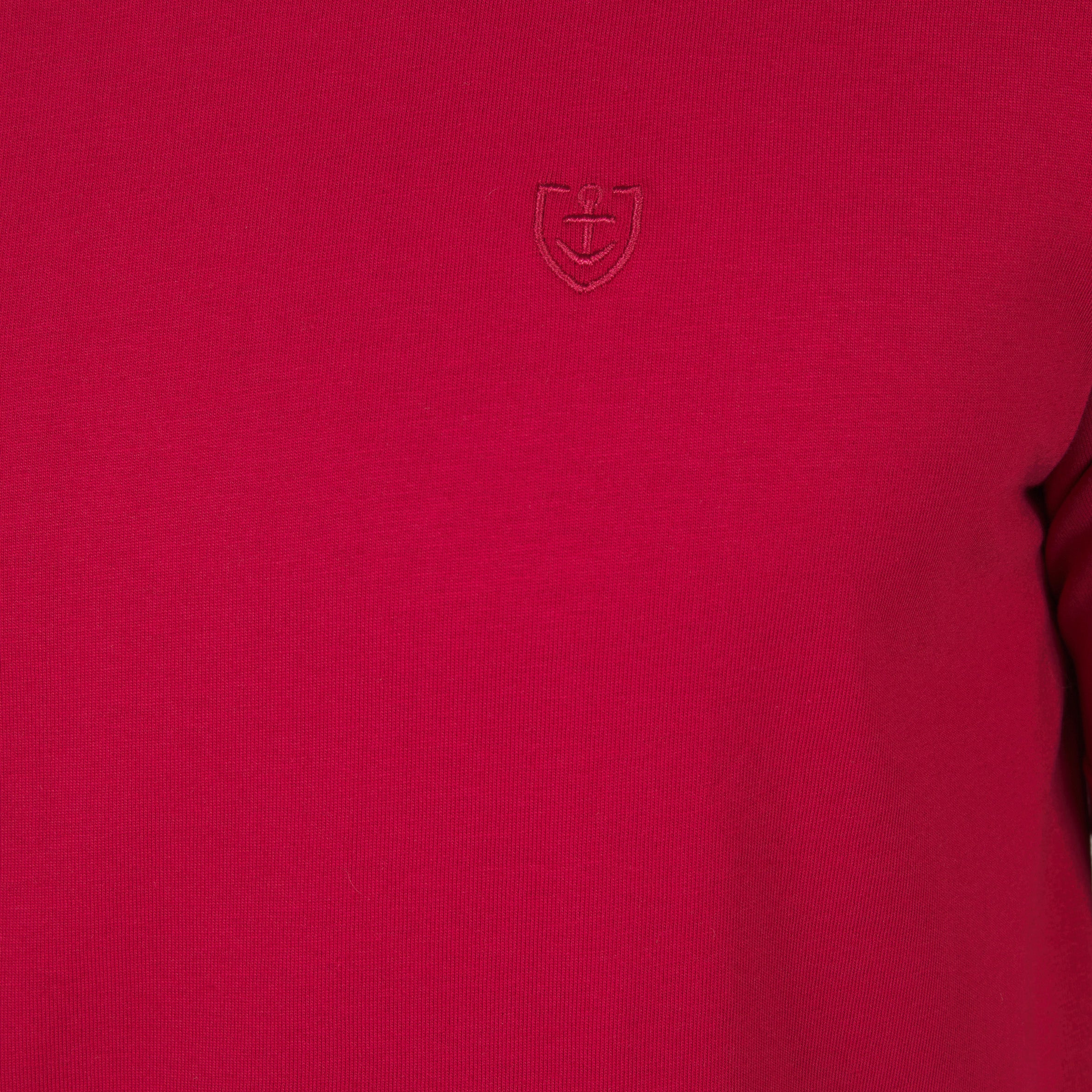 T-shirt en Jersey de Pur Coton Peigné ROUGE