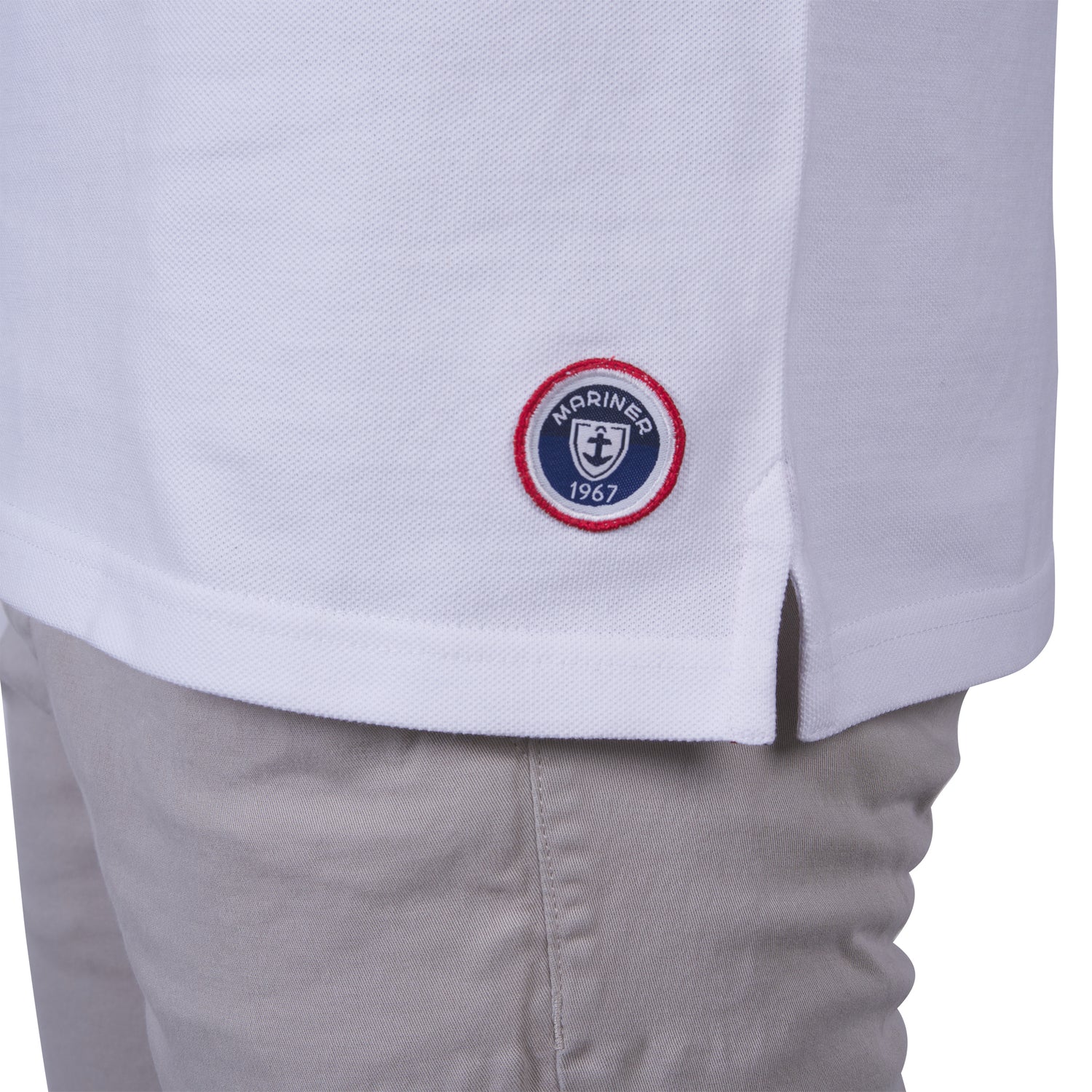Pure Cotton Double-Thread Piqué Polo Shirt WHITE