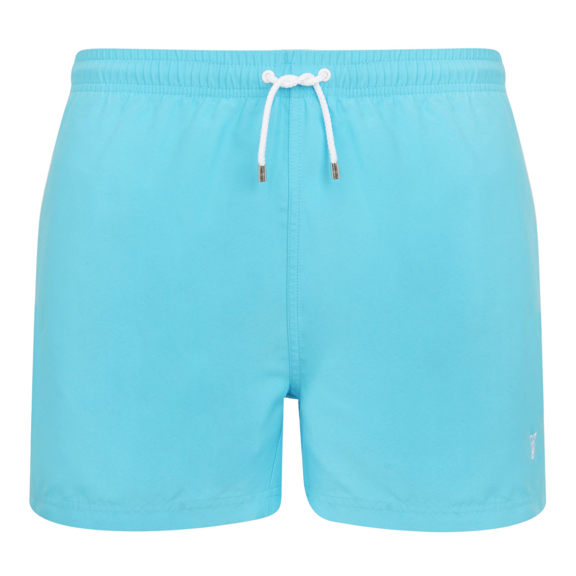 Swim shorts with mesh lining, TURQUOISE color. With travel pouch!