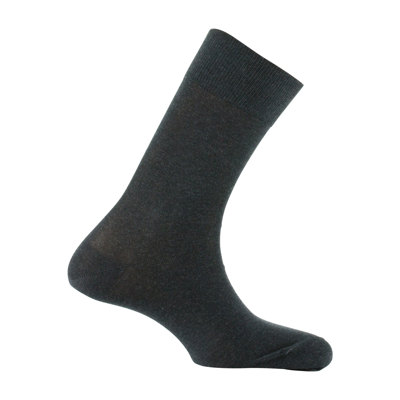 ANTHRACITE GRAY Scottish thread socks Made in France