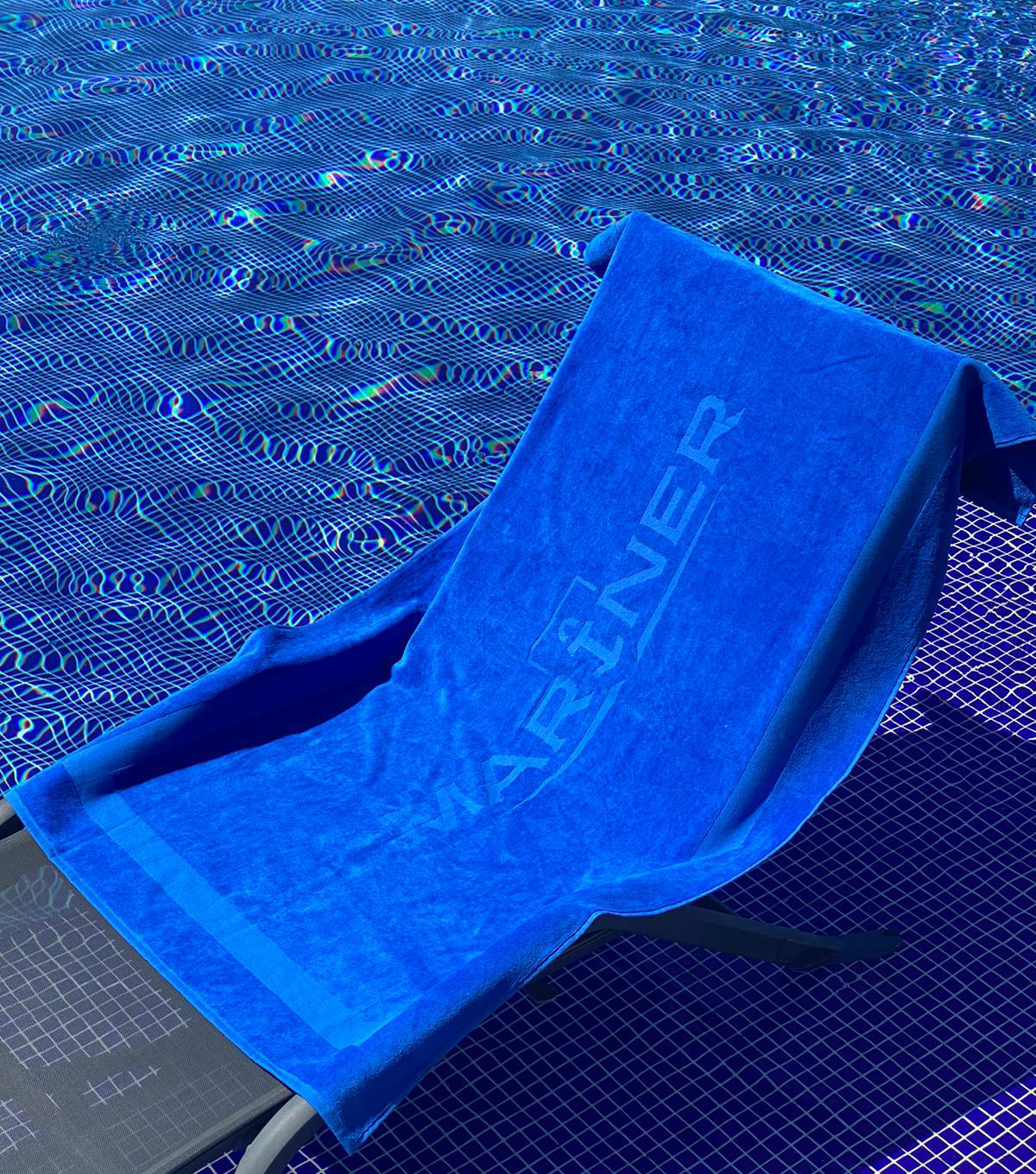BLUE Terry Velvet Bath Towel