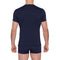 T-shirt col V Fibre de Bambou Stretch Bleu Marine