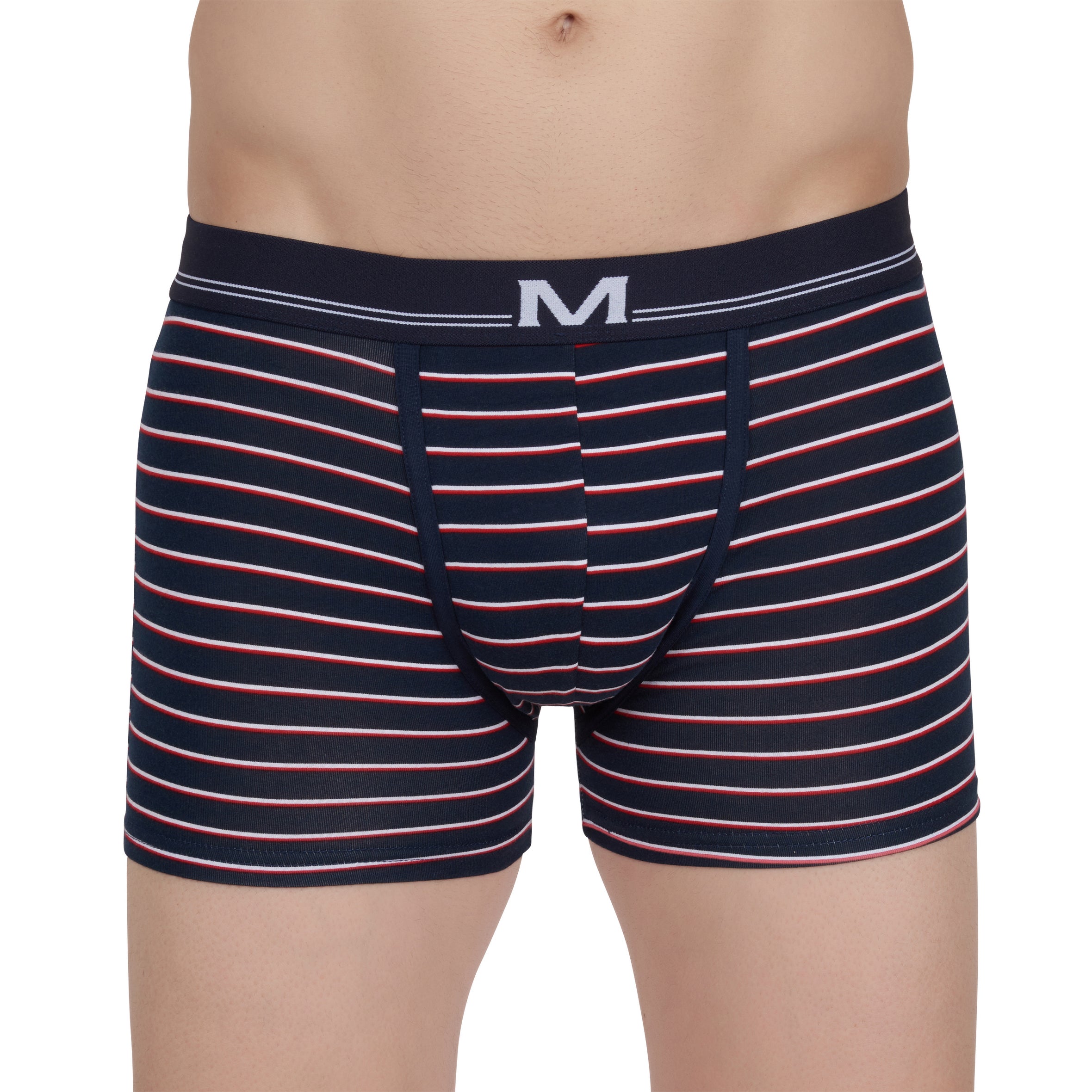 Pack of 2 Red and Navy Stretch Organic Cotton Shorties
