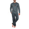 Pyjama Col Rond en Jersey de Coton Imprimé Gris Anthracite