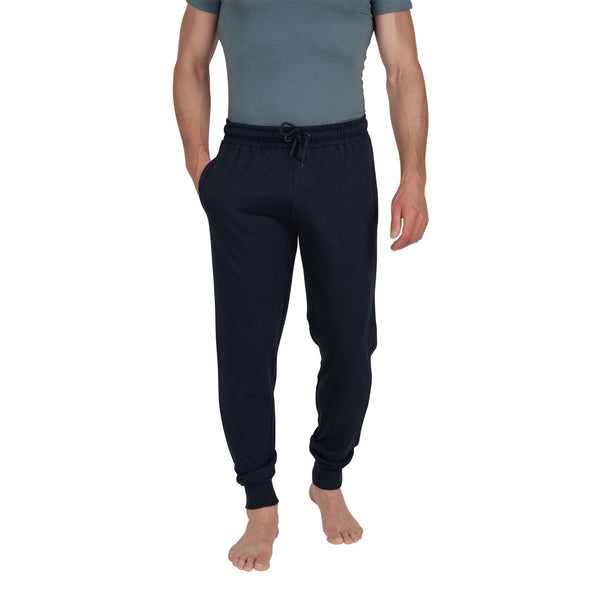 Pantalon de Jogging en Molleton Pur Coton MARINE