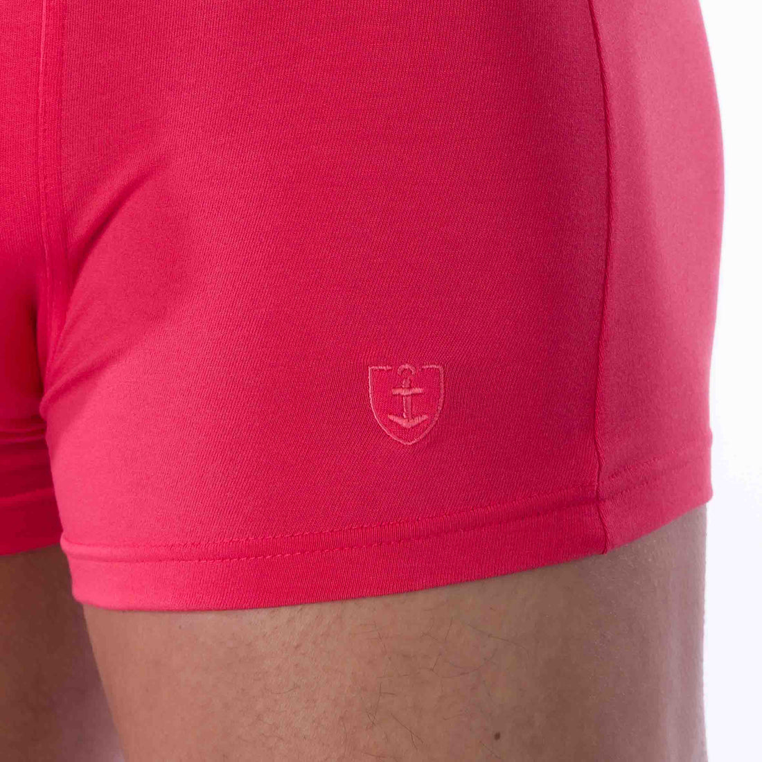 Shorty Ceinture Enrobée en Micromodal Stretch Rouge C244
