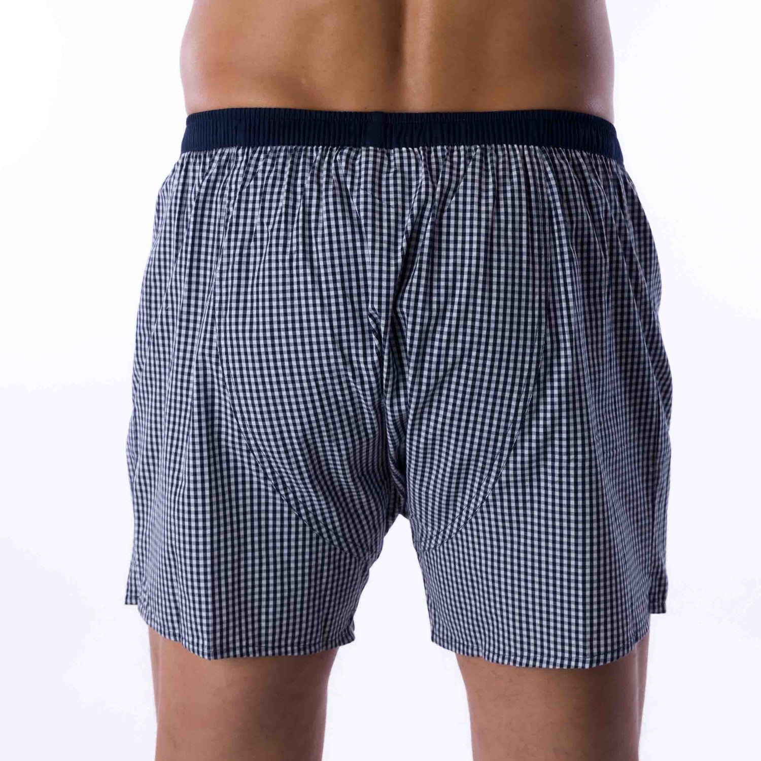 Pack of 2 Navy Blue Pure Cotton Poplin Boxer Shorts