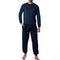 Pyjama Forme Jogging en Jersey de Coton Mercerisé Imprimé Bleu Marine