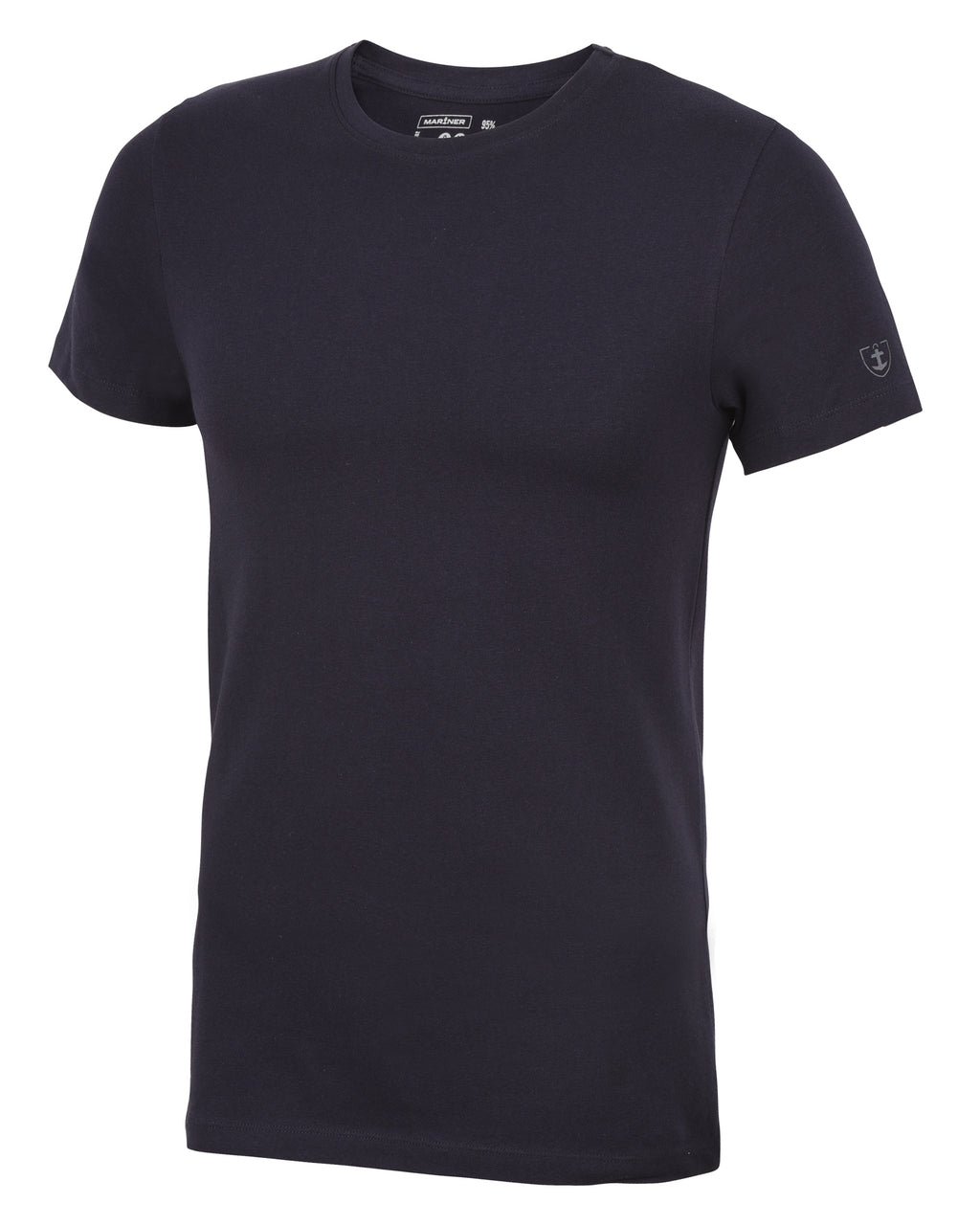 Ronde hals T-shirt Katoen Stretch marineblauw