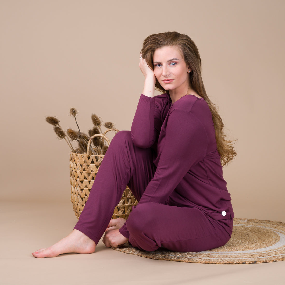 Pyjama Femme Col Rond en Maille Micromodal Stretch GRENADE BF413