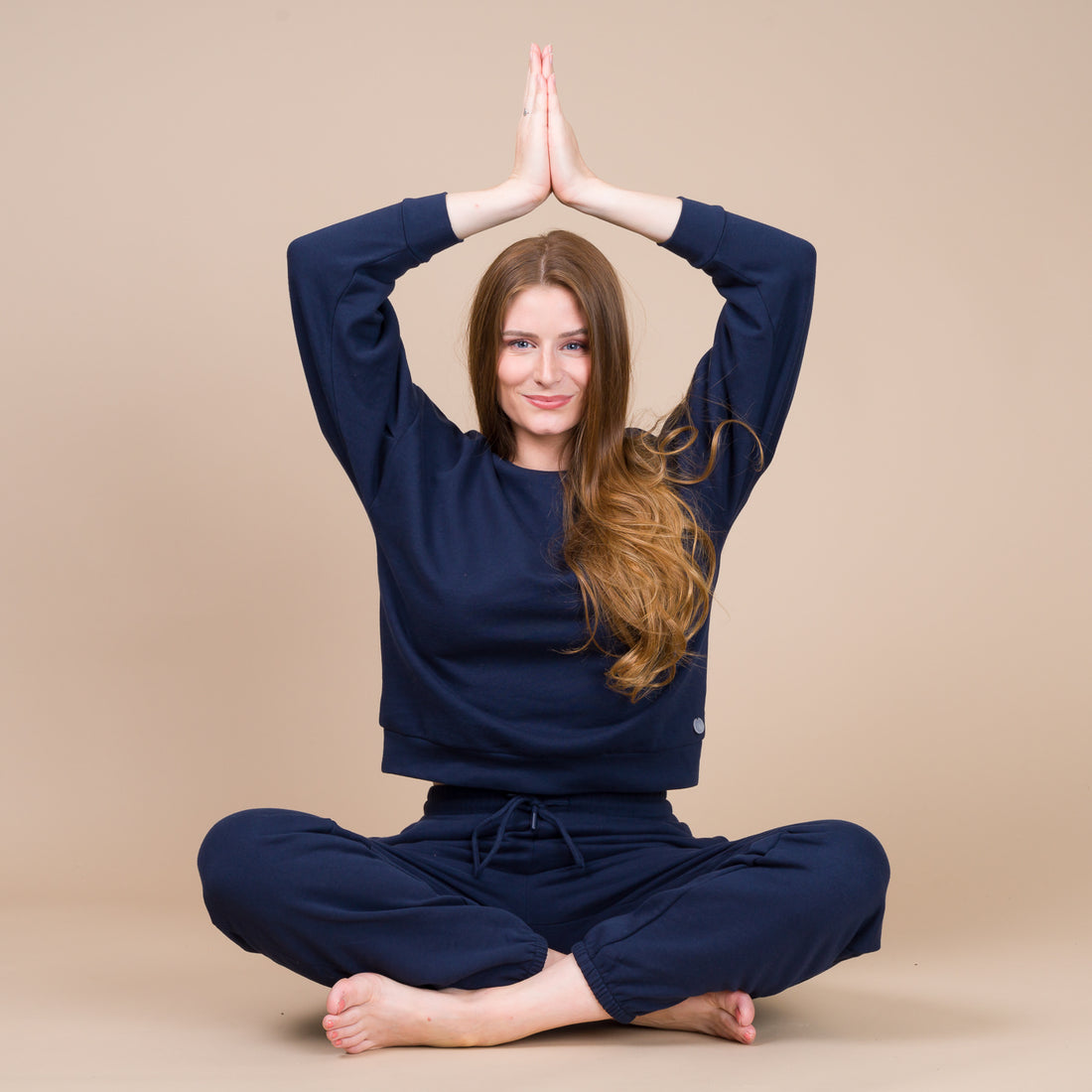 Pyjama Femme Forme Jogging en Molleton MARINE BF402