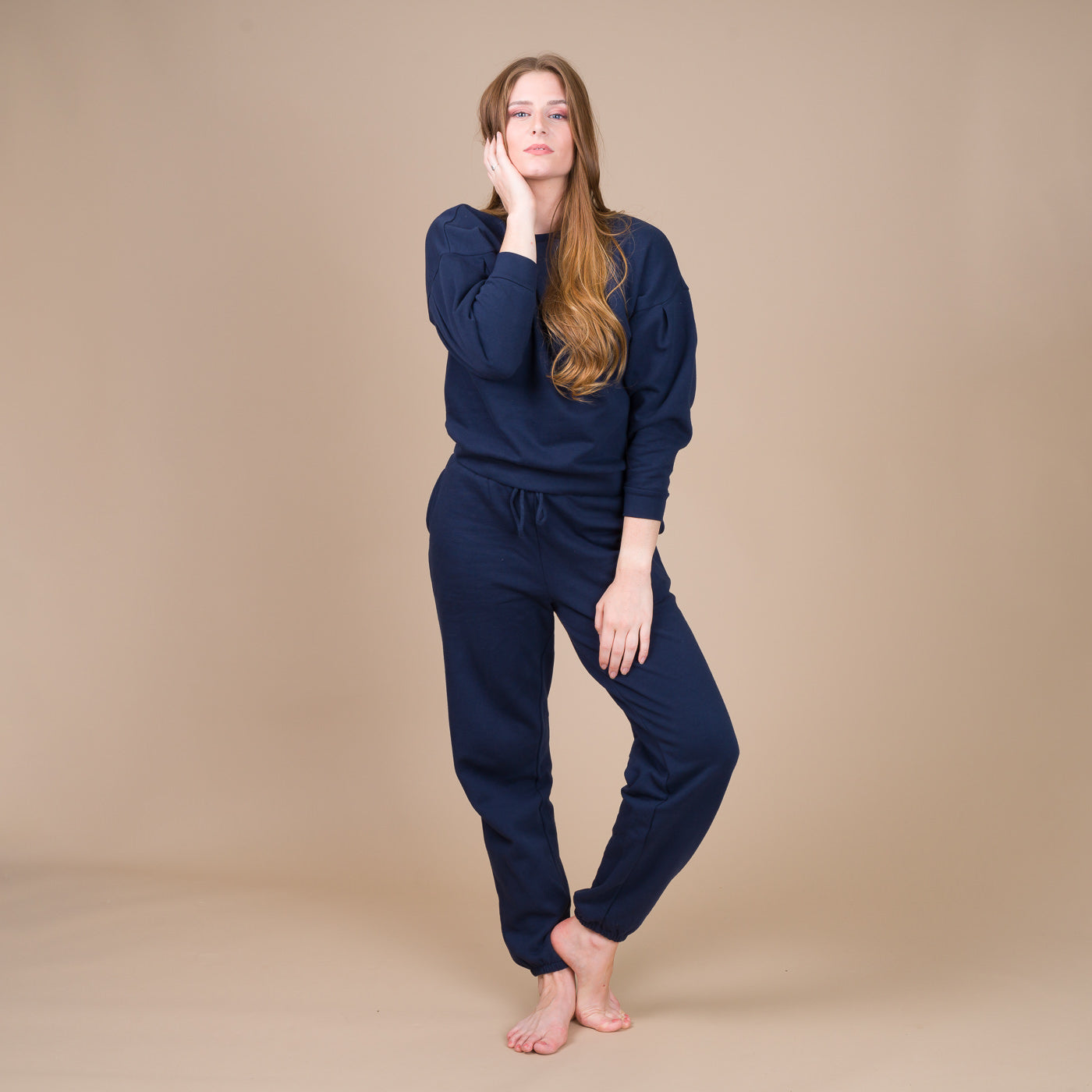 Pyjama Femme Forme Jogging en Velours Eponge BLEU – Mariner underwear
